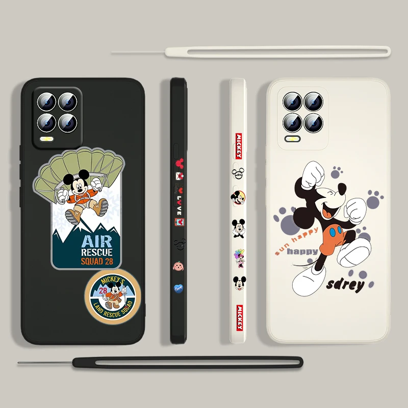 

Anime Disney Cartoon Mickey Phone Case For OPPO Realme 50A 50i Find X3 X2 Lite GT Neo2T Master Pro C2 C21 5G XT Liquid Left Rope