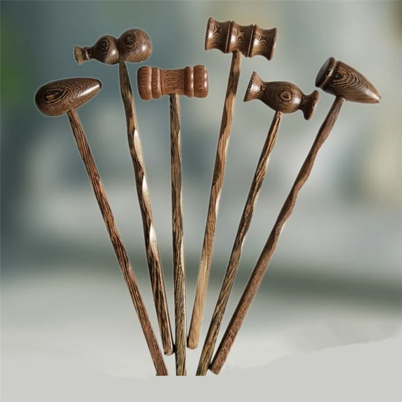 Массажный молоток деревянный целлюлитный массажер для тела спины ног шеи и