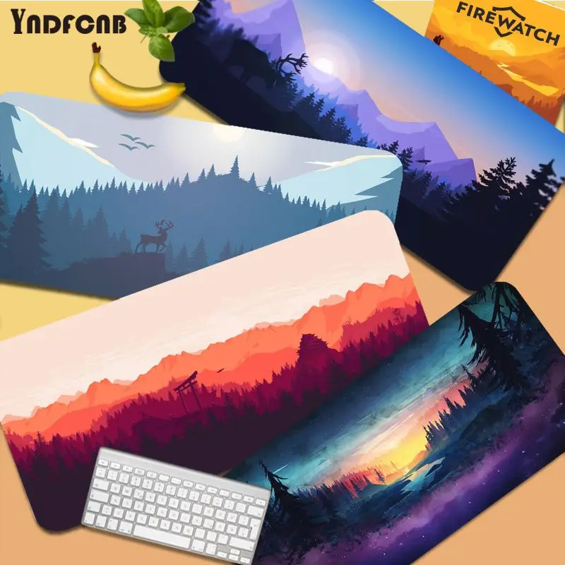 

YNDFCNB Deep Forest Firewatch 2020 New Mouse Pad Super Creative INS Tide Large Game Size For Large Edge Locking Keyboard Pad