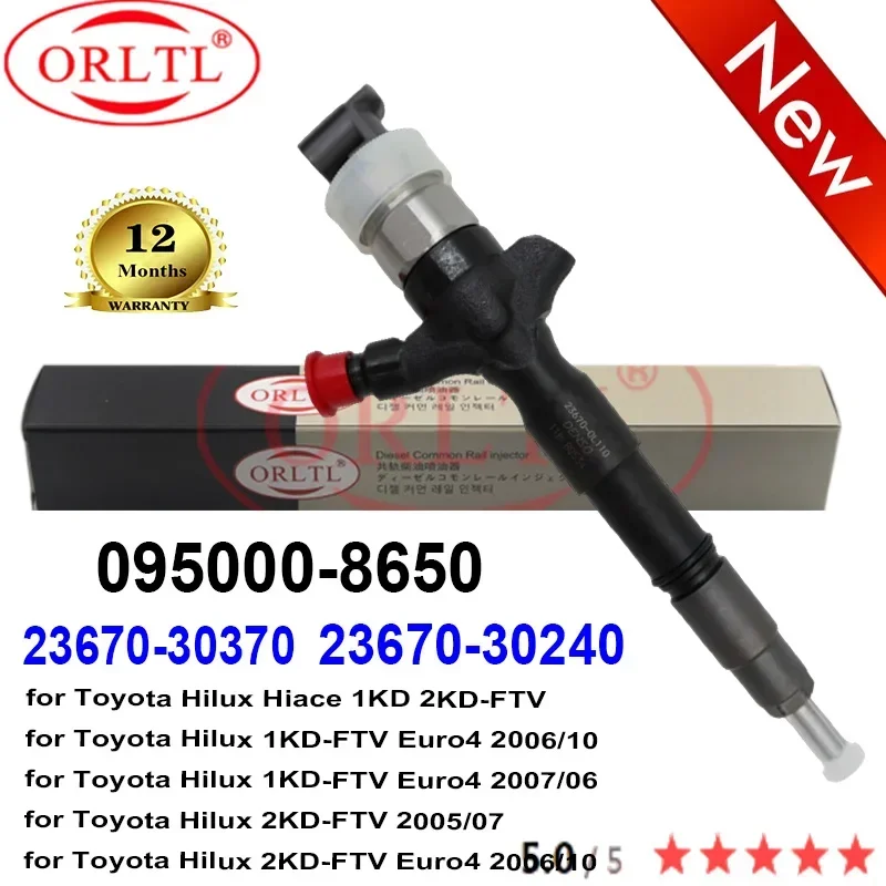 Форсунка Common Rail дизельного топлива 095000 -8650 23670-30240 23670-30370 0950008650 2367030370 2367030240 Для Toyota