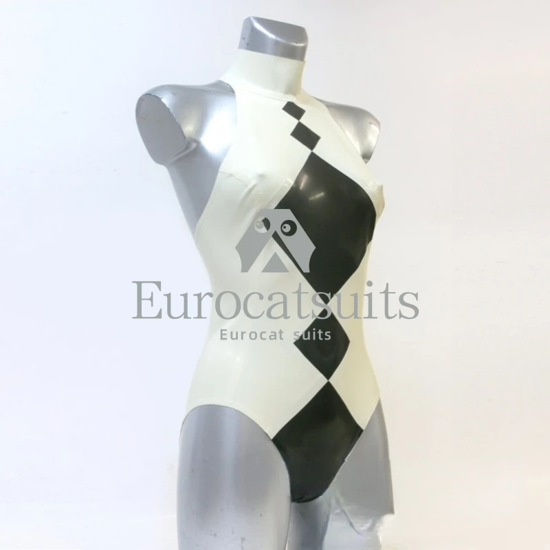 

Neck Latex Rubber Body / Sleeveless Leotard / Swimsuit sexy latex lingerie rubber bondage erotic bodysuit