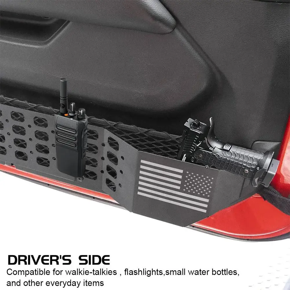 Фото Передний карман для хранения для Jeep Wrangler JL JLU 4XE 2018-2023 Gladiator JT 2020-2023, комплект стойки для двери, аксессуары для тюнинга №5