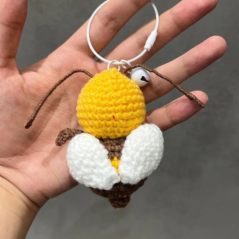 Мультфильм ручной работы вязаный брелок в виде пчелы кулон декор комнаты милая