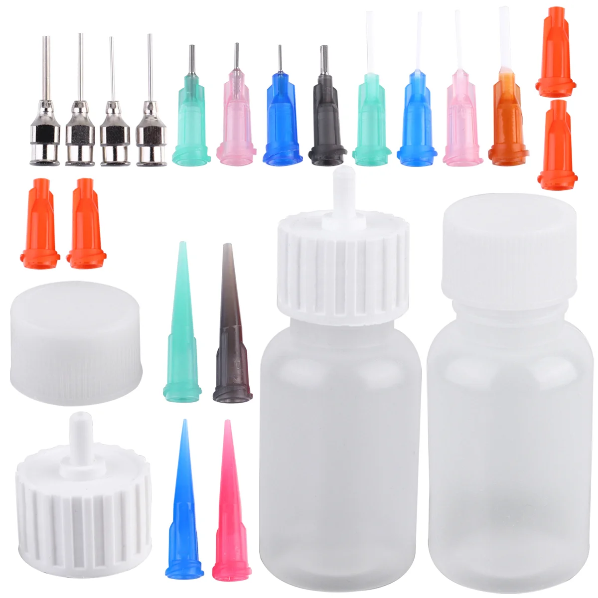 

Kit Henna Bottle Needlesbottles Tool Cap Mouth Empty Set Applicator End Needle Fashionaccessories