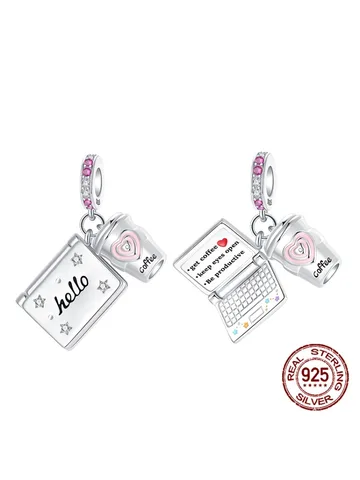 Серебряная подвеска Hello к чашке