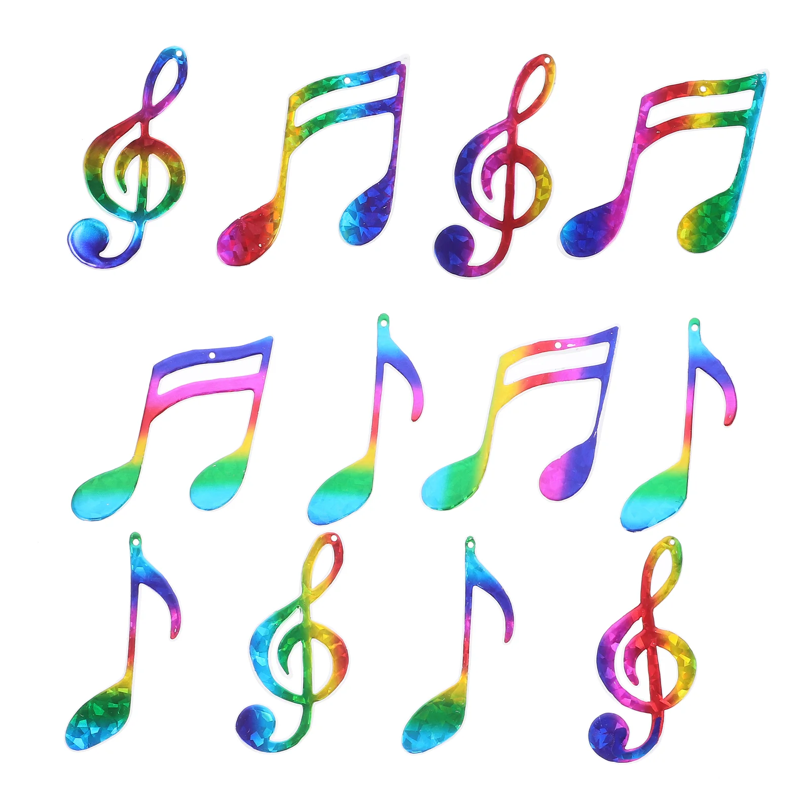 12 шт. кулон с горячим покрытием красочные музыкальные ноты рождественская елка