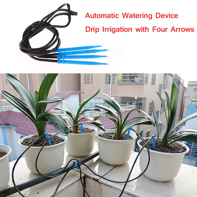 

1Pc Automatic Watering Device Drip Irrigation System Bonsai Flower Trough Dripper With 4-Way Elbow Arrow Dripper Kits