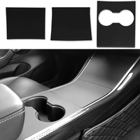 model 3 model y center console wrap abs matte black console cover interior decoration wrap kit model 3 model y accessories