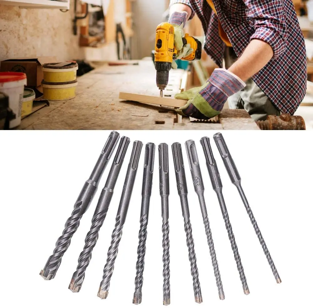 

Wood drill bit twist center Drill bit high speed steel different accessories Tools Bit set 9pcs 5/6/6/8/8/10/12/14/16mm