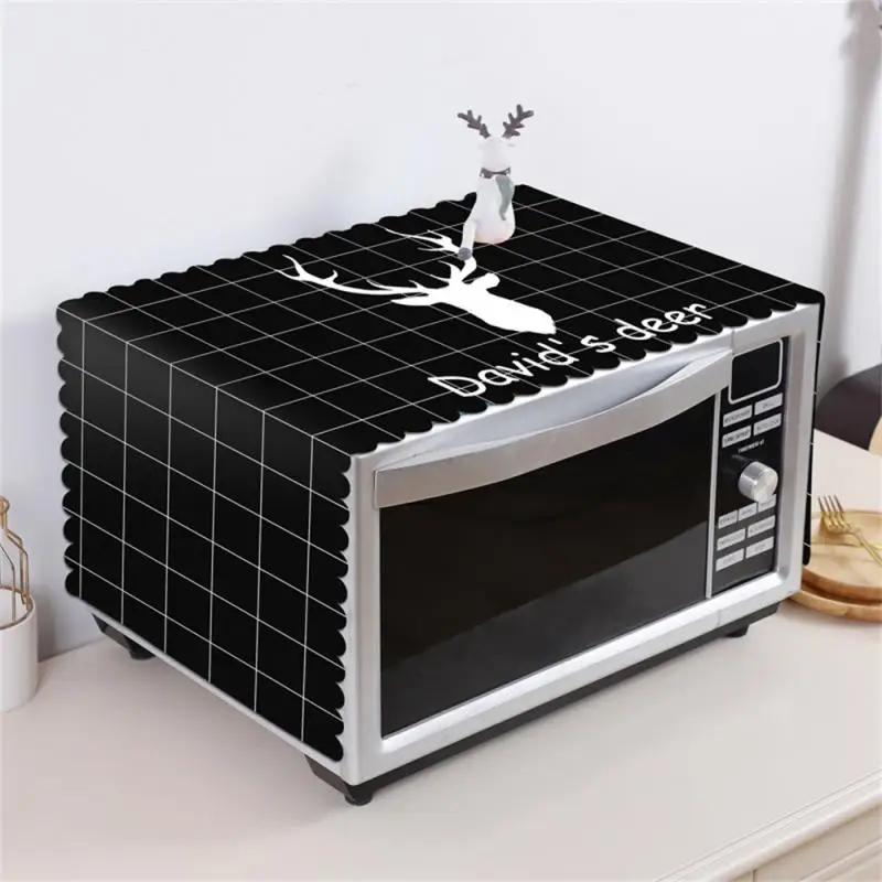 

Waterproof Microwave Oven Covers Grease Proofing Storage Bag Double Pockets Dust Covers Microwave Oven Hood Kitchen Accessories