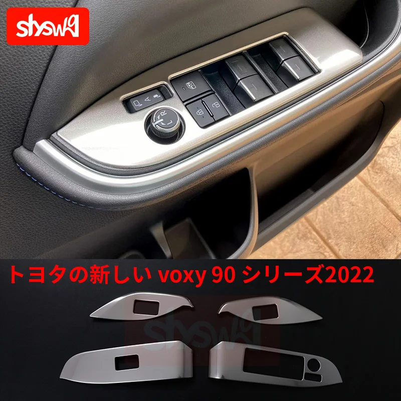 

Новая модифицированная Панель переключателя окна для Toyota Voxy 90, аксессуары для интерьера, 4 шт., высококачественный Стайлинг из нержавеющей с...