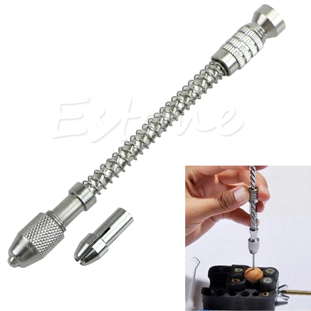 

Hot Mini Pin Vise Wood Spiral Hand Push Drill Chuck Micro Twist Bit Jewelry Tool