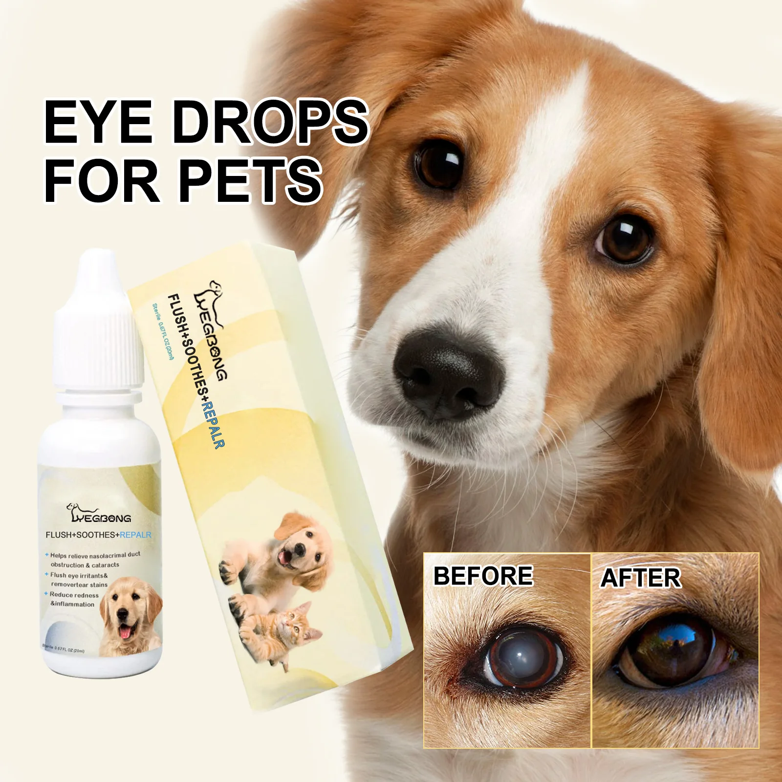 Anti Eye Itching Heat Pet Cataract Remove Cat Tear Stain Dir