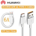 Оригинальное зарядное устройство Huawei Nova 8 Se 66 Вт, суперзарядка 6A, USB-кабель типа C для Nova 7 Mate 20 30 40 P30 P40 Pro Honor 30 30S
