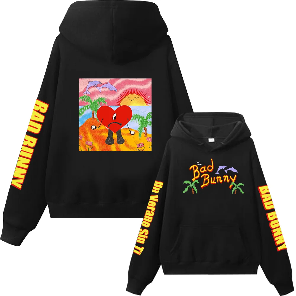 

Bad Bunny Hoodie Unisex Un Verano Sin Ti Music Album Sweatshirt Fashion Harajuku Hip Hop Streetwear