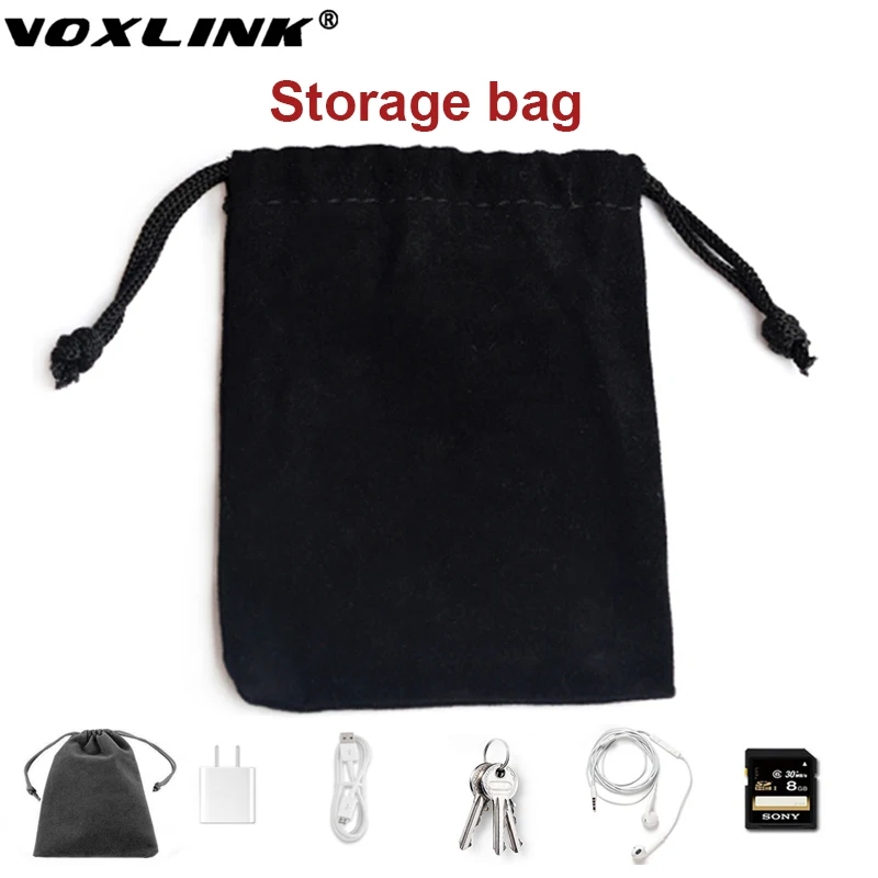 VOXLINK Portable Earphone Storage Bag Premium Velvet Fabric Bag for Earbuds USB Cable Mp3 Small Protection Pouch 7*9cm 20*30cm