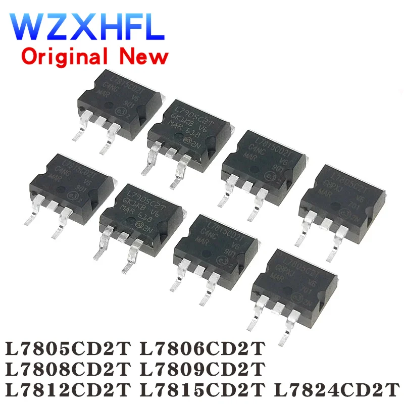 10 шт., L7805C2T L7806C2T L7808C2T L7809C2T TO-263 L7805CD2T L7806CD2T L7808CD2T L7809CD2T L7812CD2T L7815CD2T L7824CD2T IC