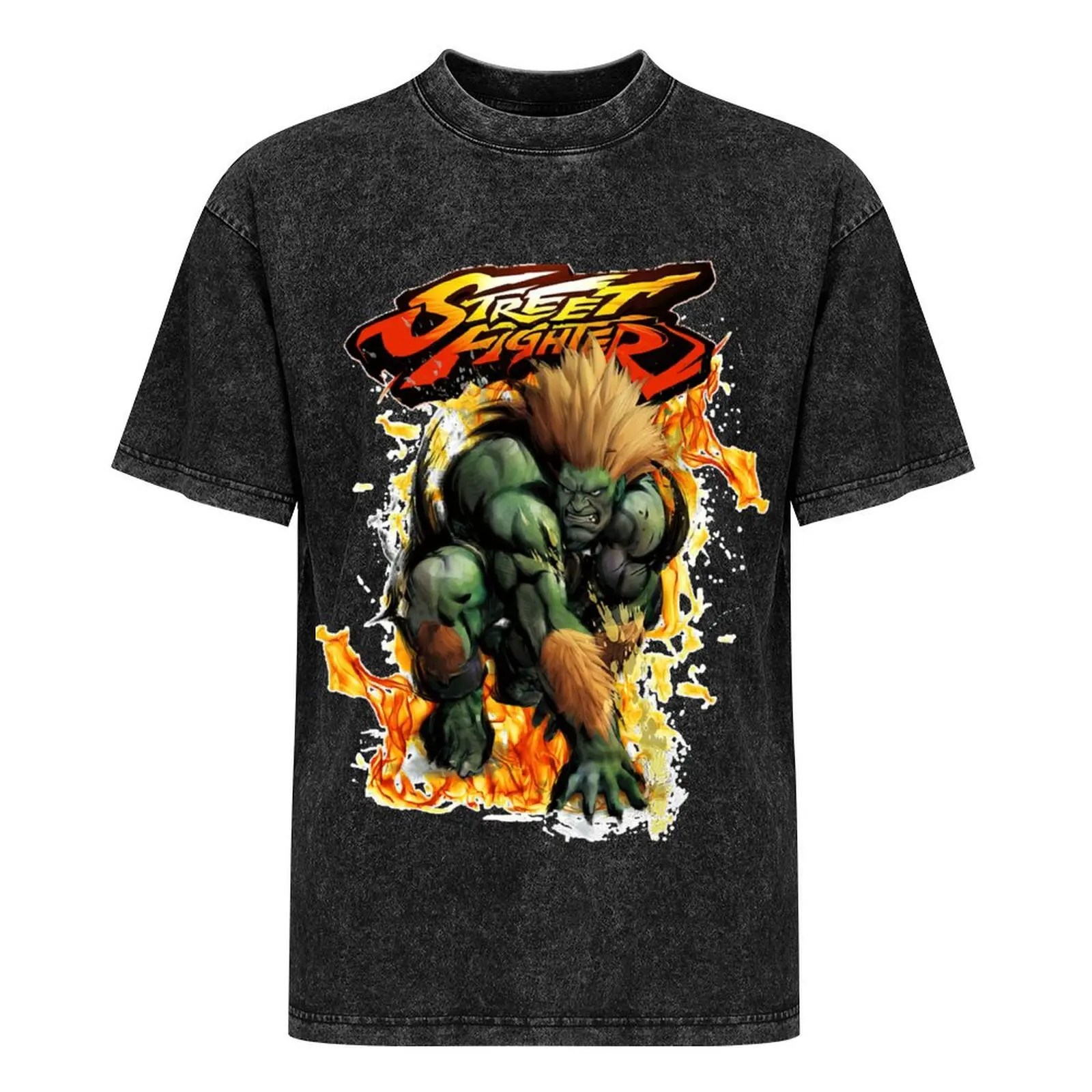 Мужская футболка Street Fighter Electric Powers of Blanka черная хлопок