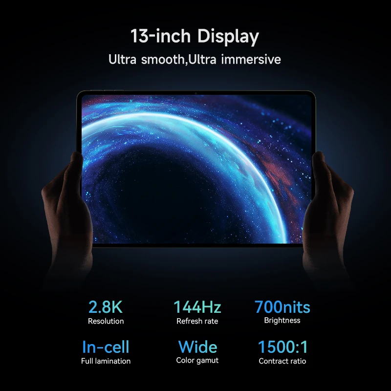 Фото Планшет ALLDOCUBE Ultra Pad 13'' 2.8K 144Гц, Snapdragon 7+ Gen3, 18 ГБ ОЗУ, 256 ГБ ПЗУ, Android 15, 15000 мАч, Cube AI №5