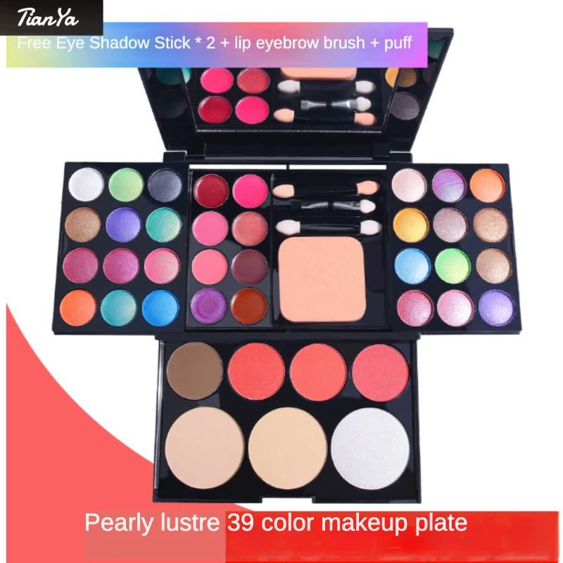

Ladies Glitter 39 Color Makeup Box 24 Color Eyeshadow Makeup Set Cosmetics Full Glitter Matte Pearlescent Eyeshadow Cosmetics