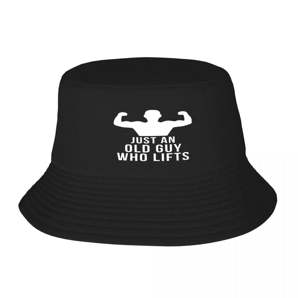 

Old Man Weight Lifting Graphic Weightlifting Fisherman's Hat, Adult Cap Customizable Light Sports Nice Gift