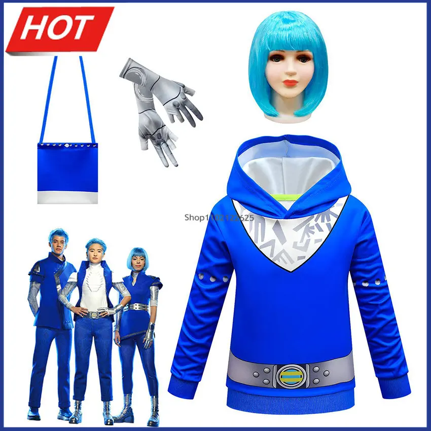 

Детский костюм для косплея «зомби 3 колледжа», свитер с капюшоном для девочек, костюмы на Хэллоуин, аниме фигурка ведьмы, фантастическая оде...