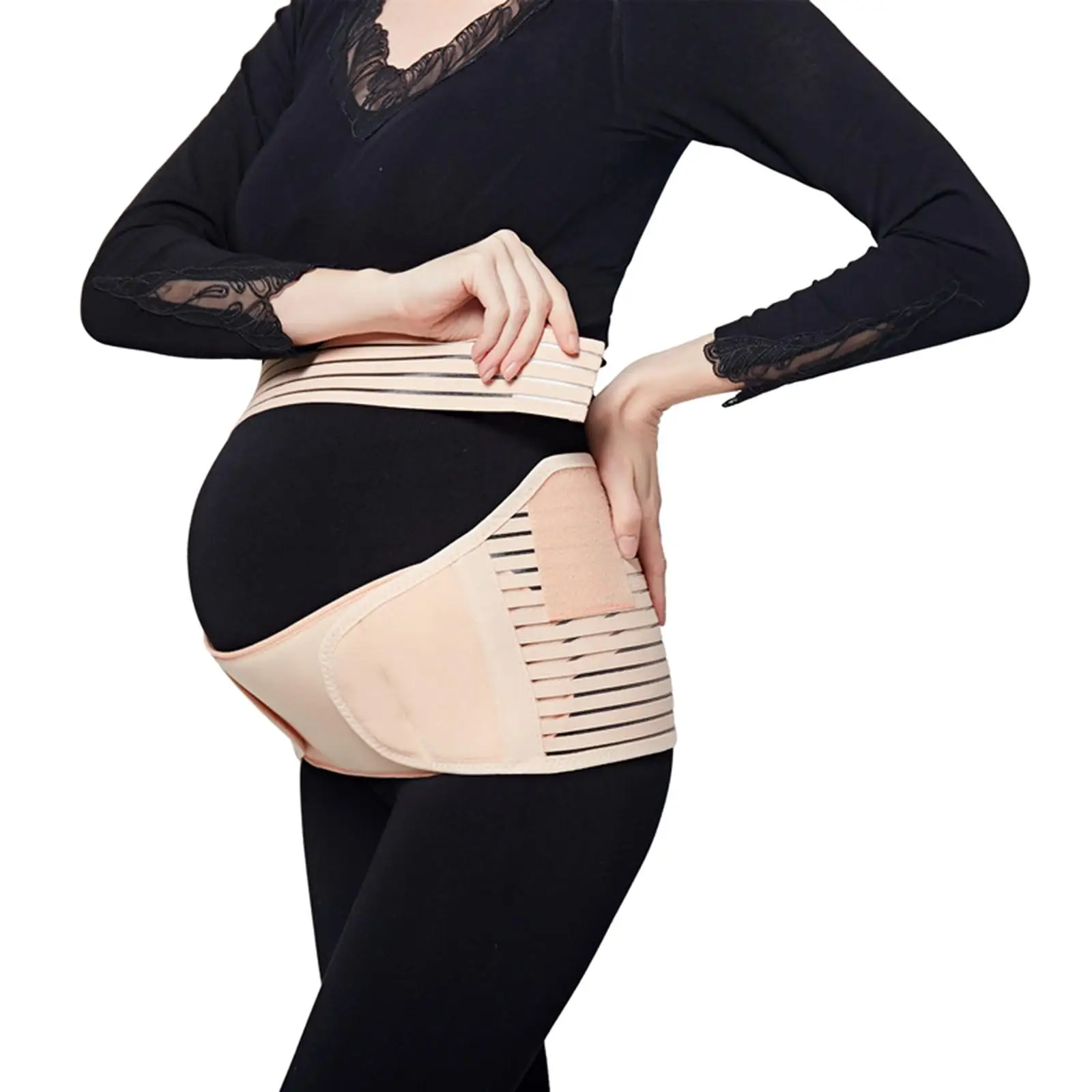 

3 in 1 Pregnancy Band Belly Brace, Multi Purpose for Pregnant Women Relieve Pelvic Pressure Keep Active During Pregnancy Premium
