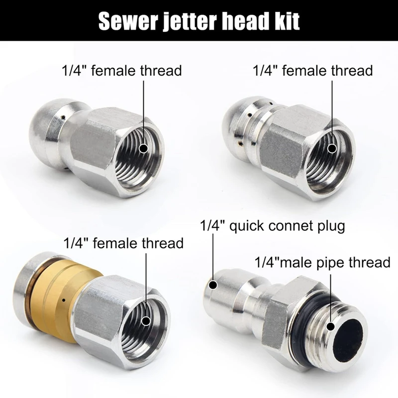 Канализационная Форсунка для мойки высокого давления комплект насадок очистки