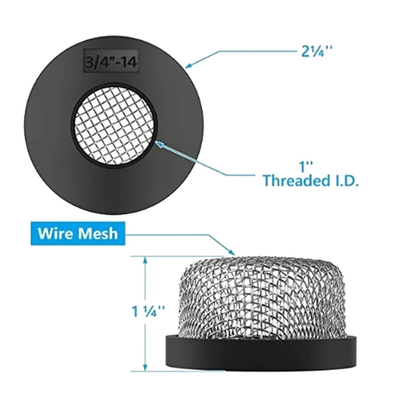 Mesh Aerator Screen Strainer For Livewell Pump 3/4 Inch - 14 Female Thread Enhancing Filtering And Aeration