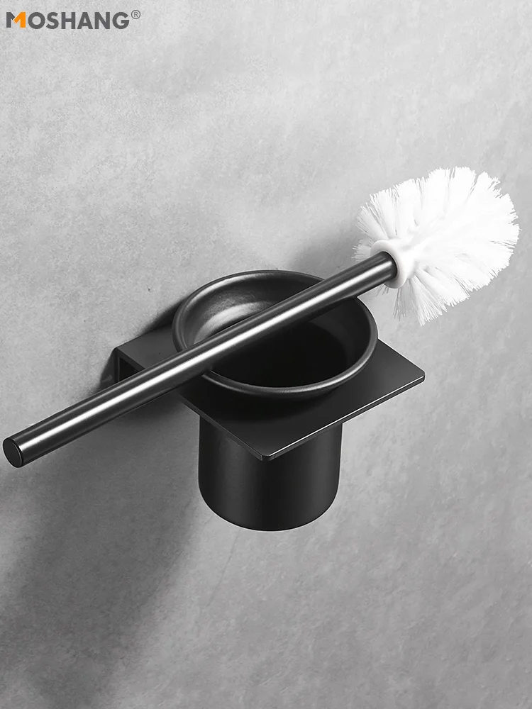 

Black Toilet Brush Holder Wall Mounted Leak Proof Bathroom Cleaner Brush Szczotki Do Toalety Toilet Brush Holders BG50TB