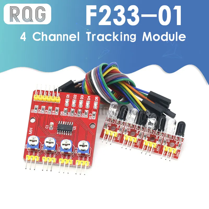 F233-01 Four-way infrared tracing / 4 channel tracking module / transmission line / obstacle avoidance / car / robot sensors