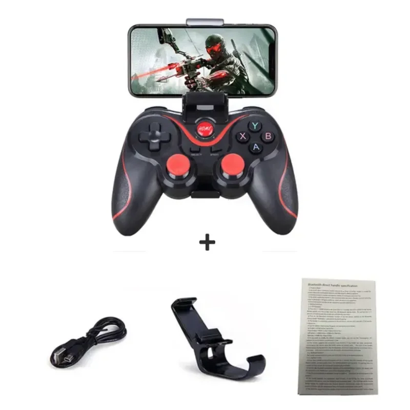 

X3 Wireless Bluetooth Joystick PC Android IOS Game Controller BT4.0 Game Pad For Mobile Phone Tablet TV Box Holder