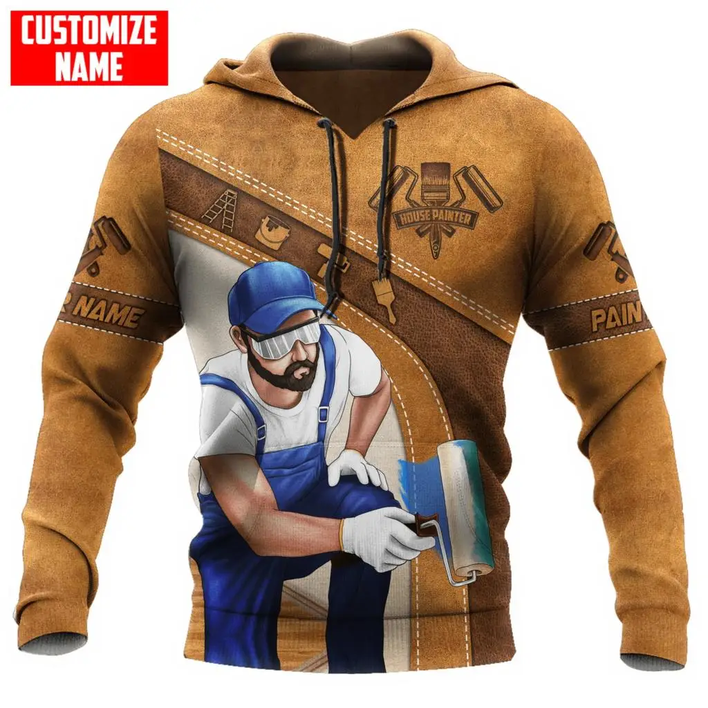 

2023 NEW Personalized Name Painter 3D All Over Printed Mens Hoodie Unisex Casual jacket zip hoodies sudadera hombre MT-51