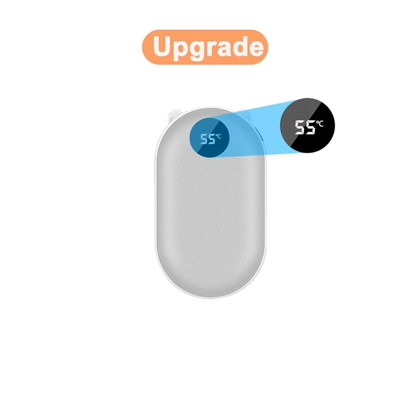 Карманная грелка для рук 2 в 1 USB перезаряжаемая цифровая мобильная зарядное