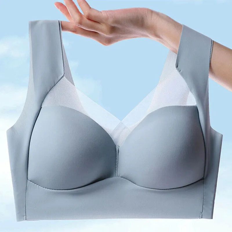 Бюстгальтер Спортивный бесшовный с чашками пуш-ап и V-образным вырезом