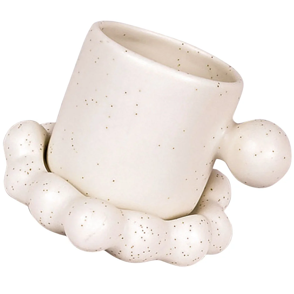 

1 Set of Multi-function Milk Cup Ceramic Coffee Cup Household Coffee Mug Coffee Accessory