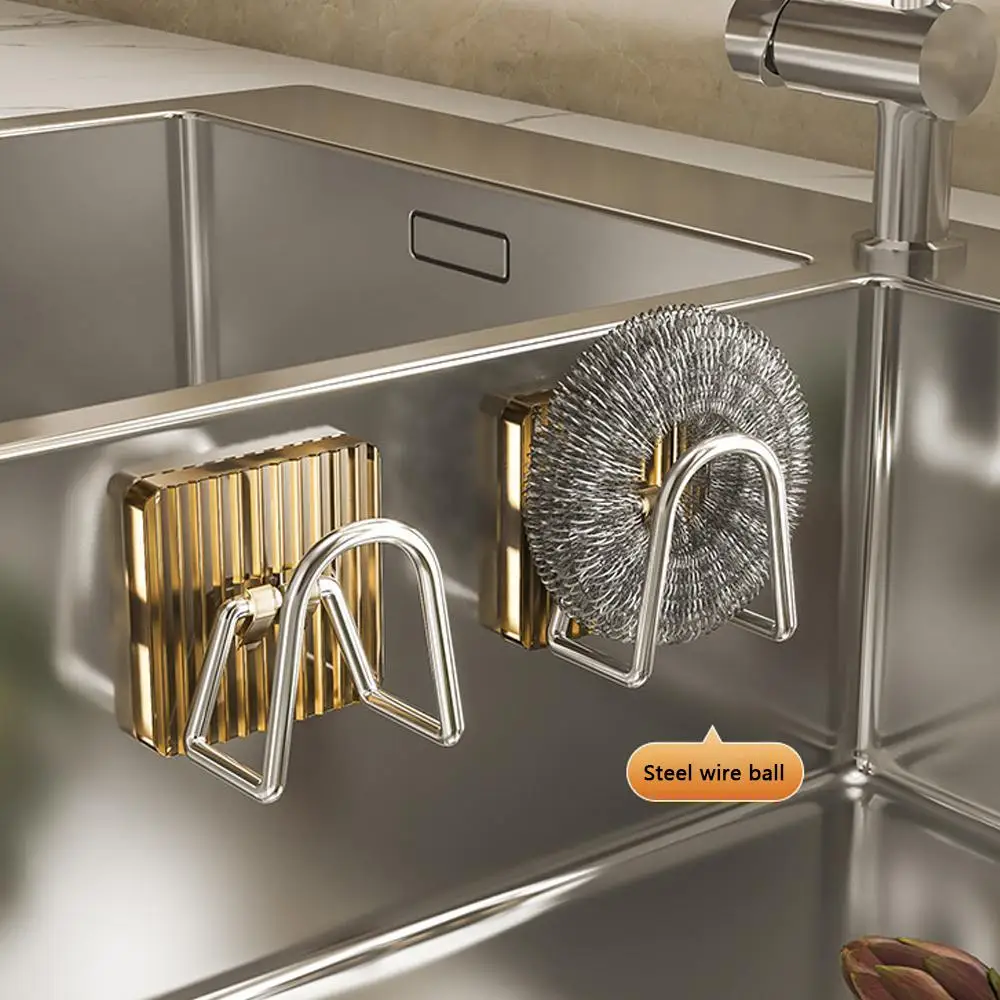 

Acrylic Sponge Drain Rack Household Non-perforated Storage Rack Multifunctional Kitchen Stainless Steel Sink Wall Drain Holder