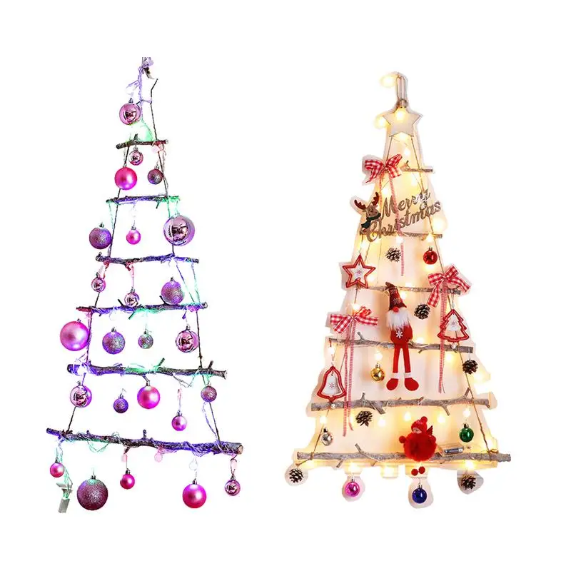 

Деревянные Рождественские елки, настенное искусство, 6-ярусные подвески, ветка, лестница, дерево со звездой, Деревянные Подвески, рождественские украшения, подвески