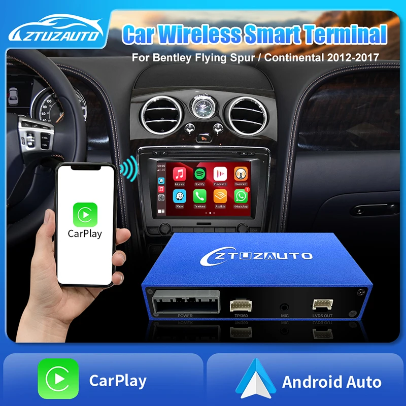 Беспроводной комплект CarPlay для Bentley Continental GT Flying Spur Android Auto Mirror Link Модернизация