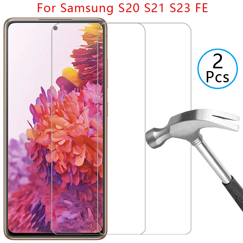 Защитное закаленное стекло для samsung galaxy s20 s21 s23 fe 5g пленка экрана s 20 21 23 23s s20fe s21fe s23fe