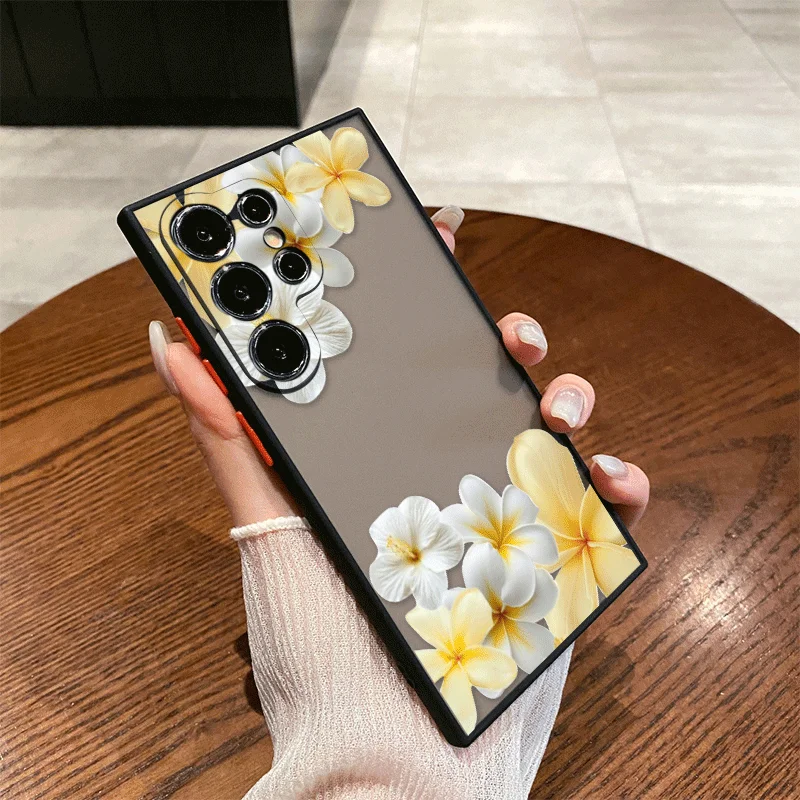 Фото Новый летний чехол для телефона с желтым цветочным принтом для Samsung Galaxy S26 S25 S24+ S23 Ultra S22 Plus S21 FE S26+ – мягкие чехлы №4