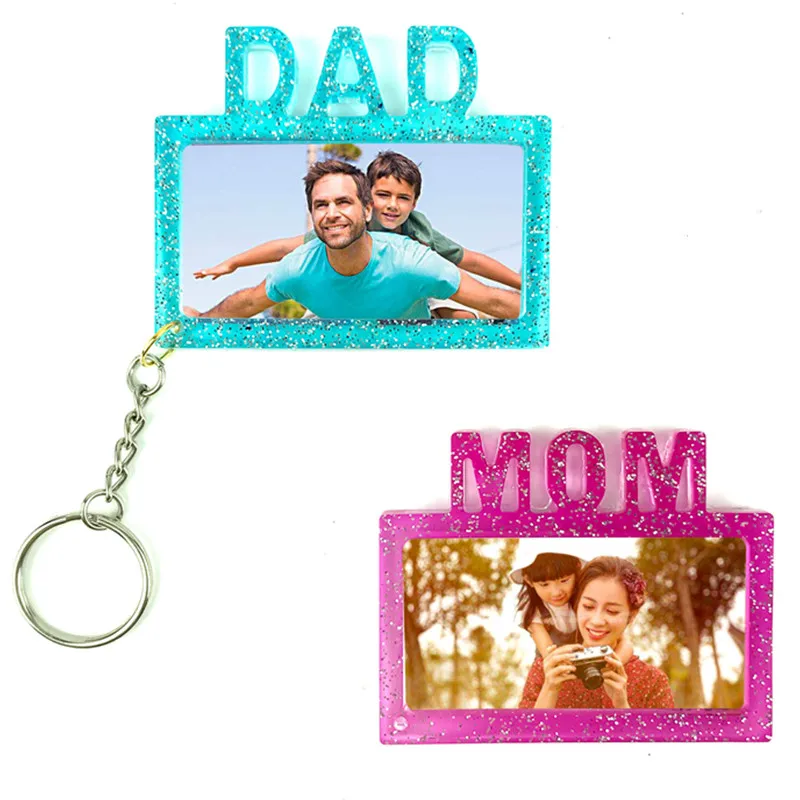 

DIY MOM Keychain Silicone Mould Father's Day Mother's Day Photo Frame Crystal Epoxy Resin Mold