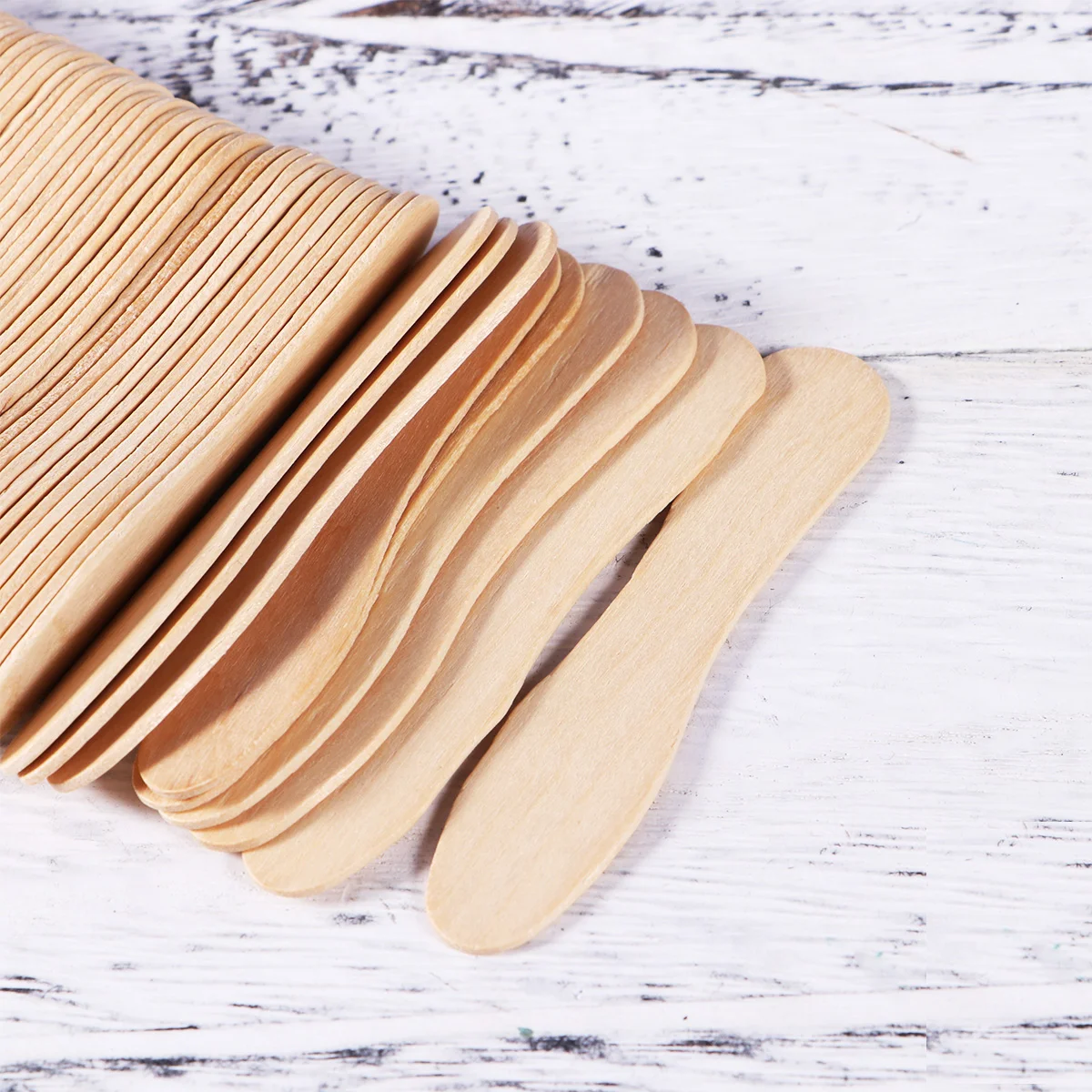 

Spoons Wooden Ice Cream Mini Tasting Spoon Disposable Sticks Wood Dessert Stick Craft Cutlery Sampling Taster Popsicle Sugar