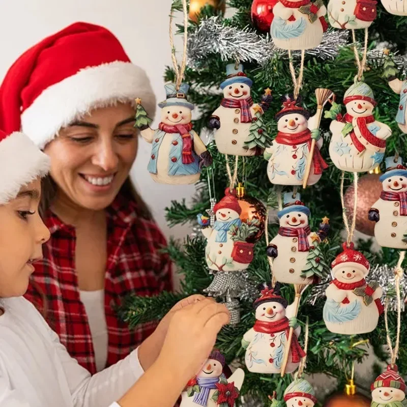 36/18 шт. подвесные подвески в виде снеговика из мультфильма рождественской елки