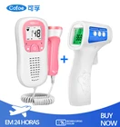 Ультразвуковой фетальный допплер Cofoe, домашний монитор беременности и лоб, Бесконтактный инфракрасный термометр, цифровой инструмент для измерения температуры