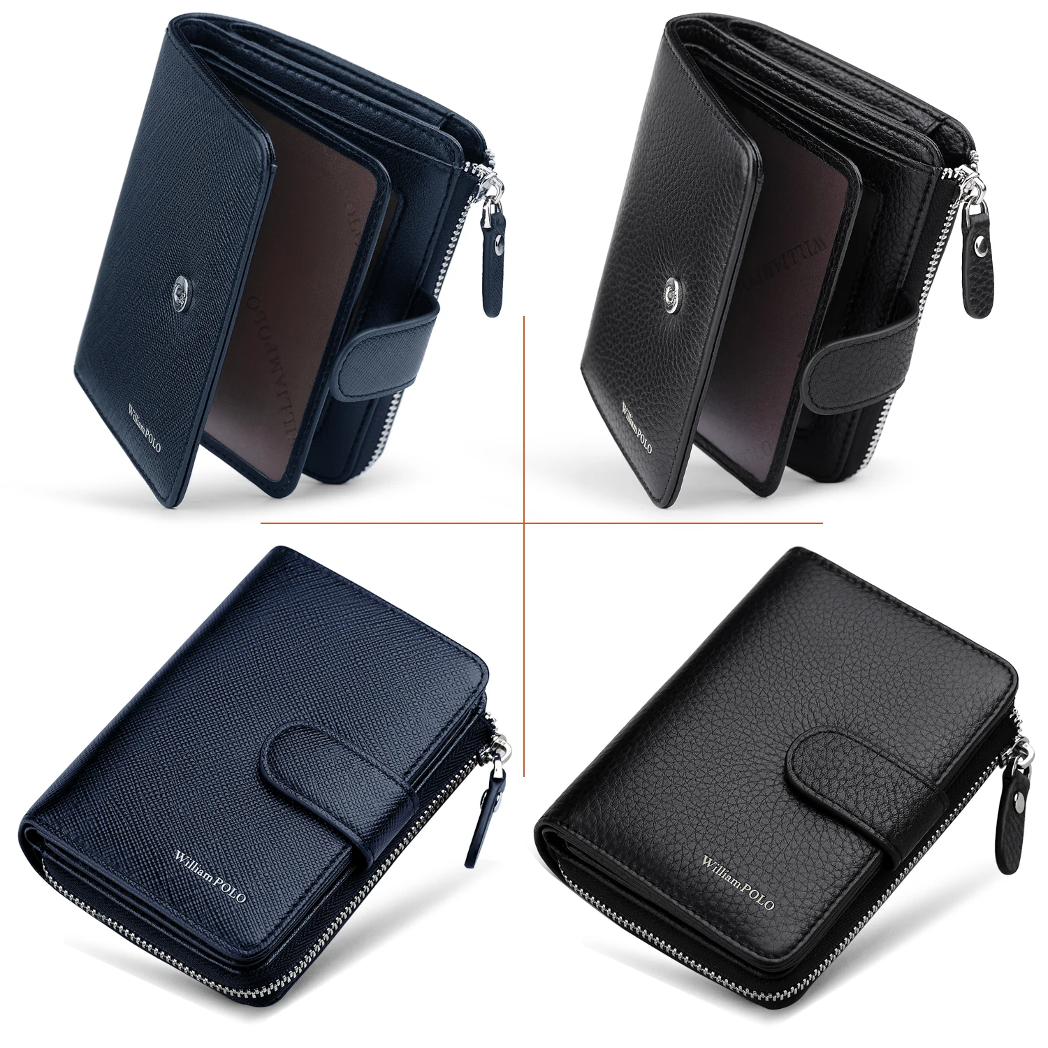 Мужской кошелек короткий из натуральной кожи с отделением для кредитных карт