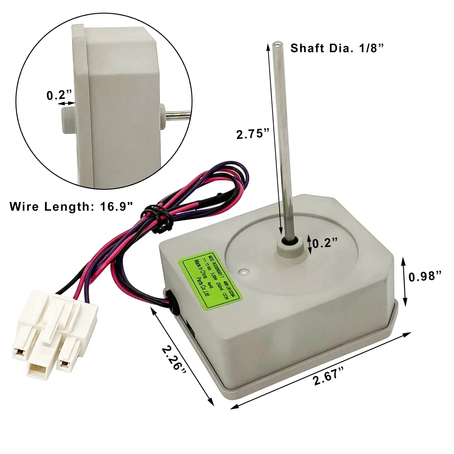 4681JB1029A Мотор вентилятора испарителя холодильника для LG Kenmore заменяет EAU 60694507