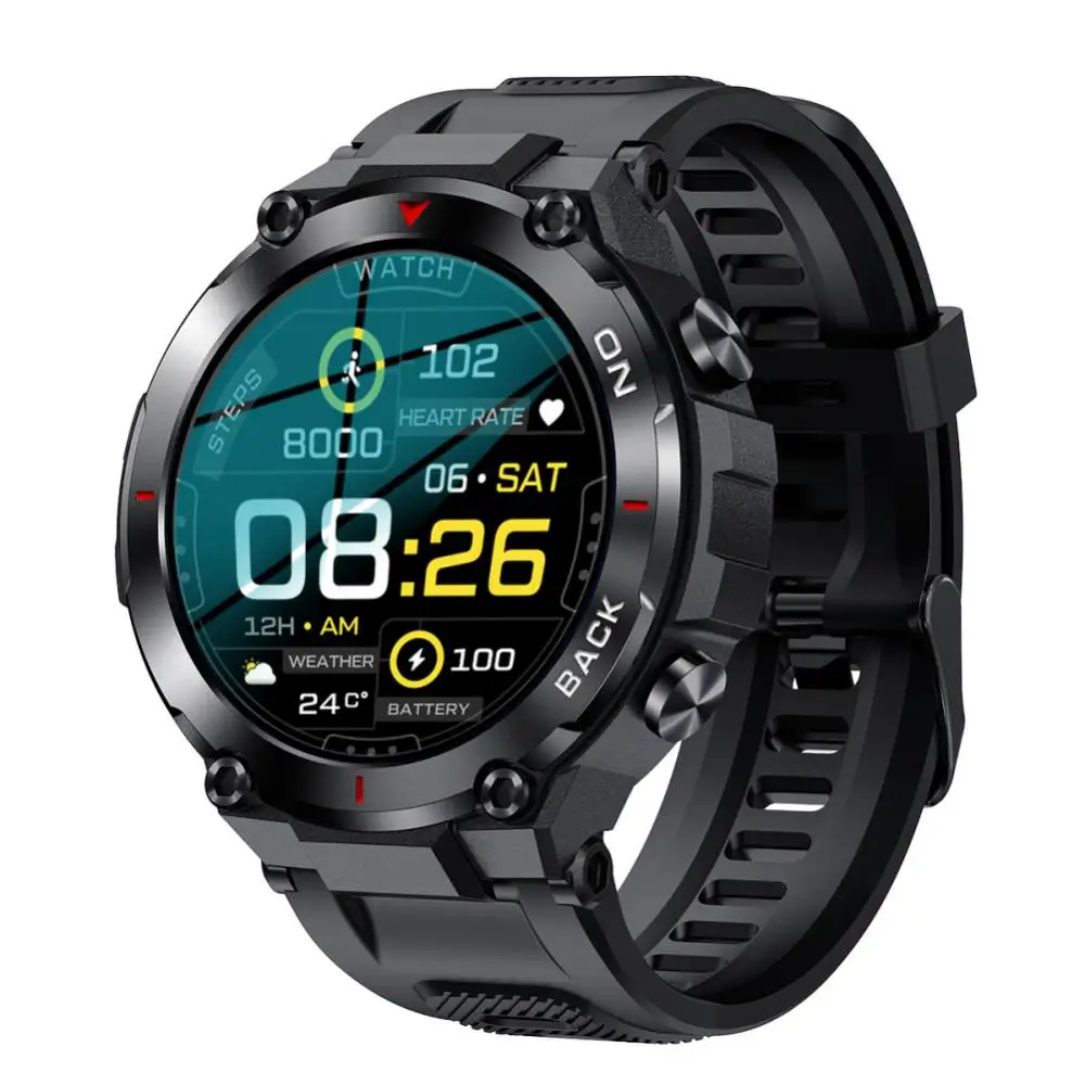 

Мужские Водонепроницаемые Смарт-часы K37 с GPS, 1,32 дюйма, 480 мАч