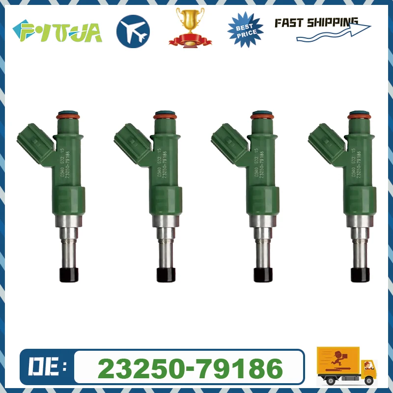 

4шт Топливная форсунка 23209-79186 23250-0C050 232500 C050 23250 0C050 2320979186 Для TOYOTA HIACE LAND CRUISER PRADO COASTER