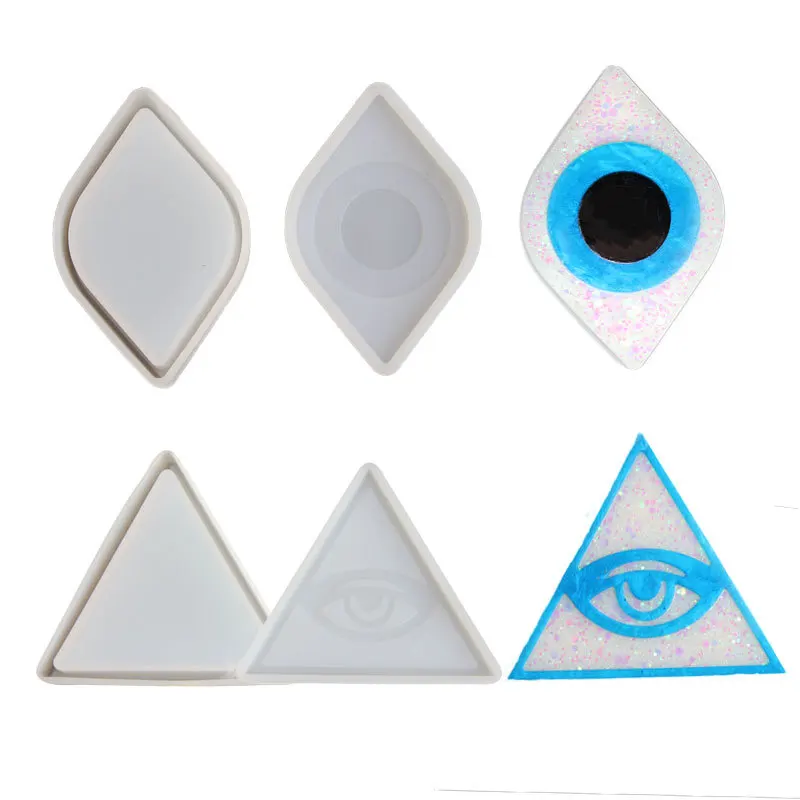 Moldes Organizadores de joyería de ojo malvado azul, caja de silicona para Nazar boncugpu, soporte para ojo que todo lo ve, decoración del hogar